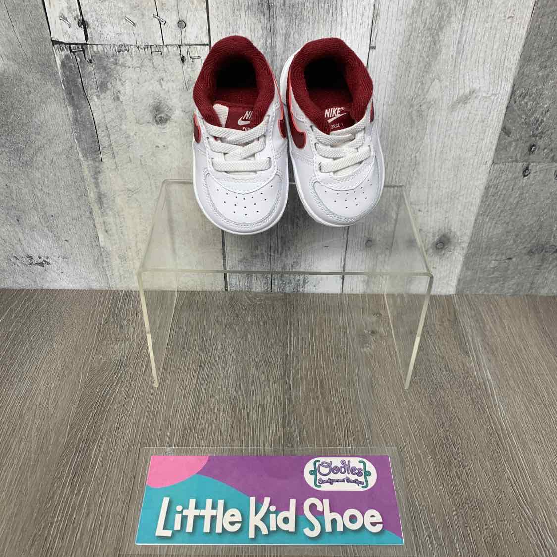 Size 2 White/Red Sport Brand Soft Sole Shoes