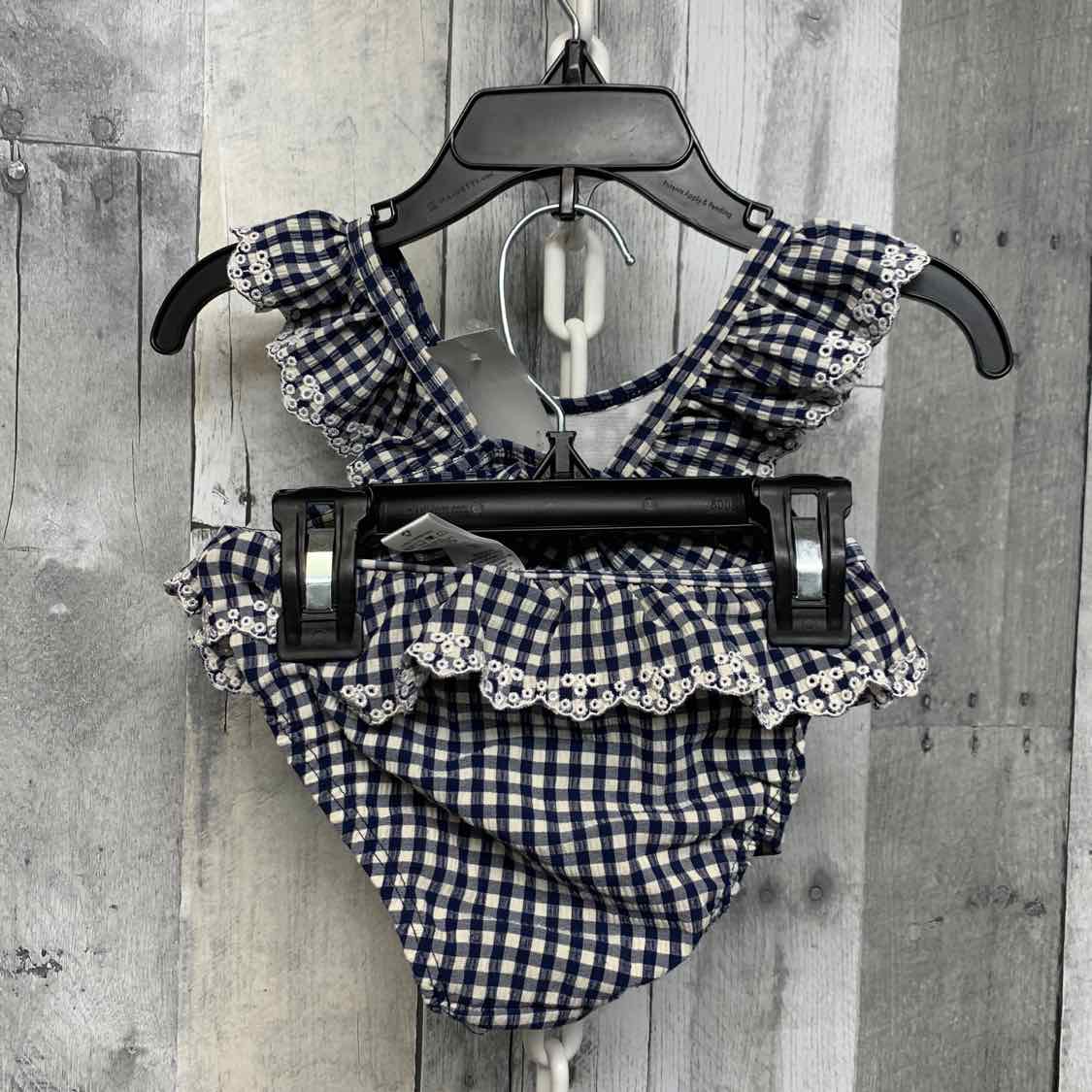 Size 24 Months Navy Plaid Little Me Swim Suit - 2pc+