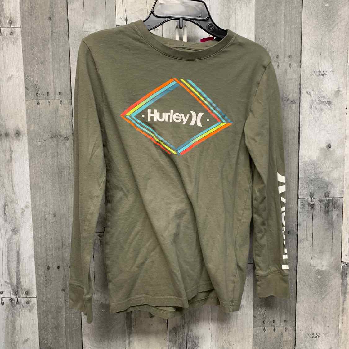 Size Medium Green Hurley Long Sleeve Shirt