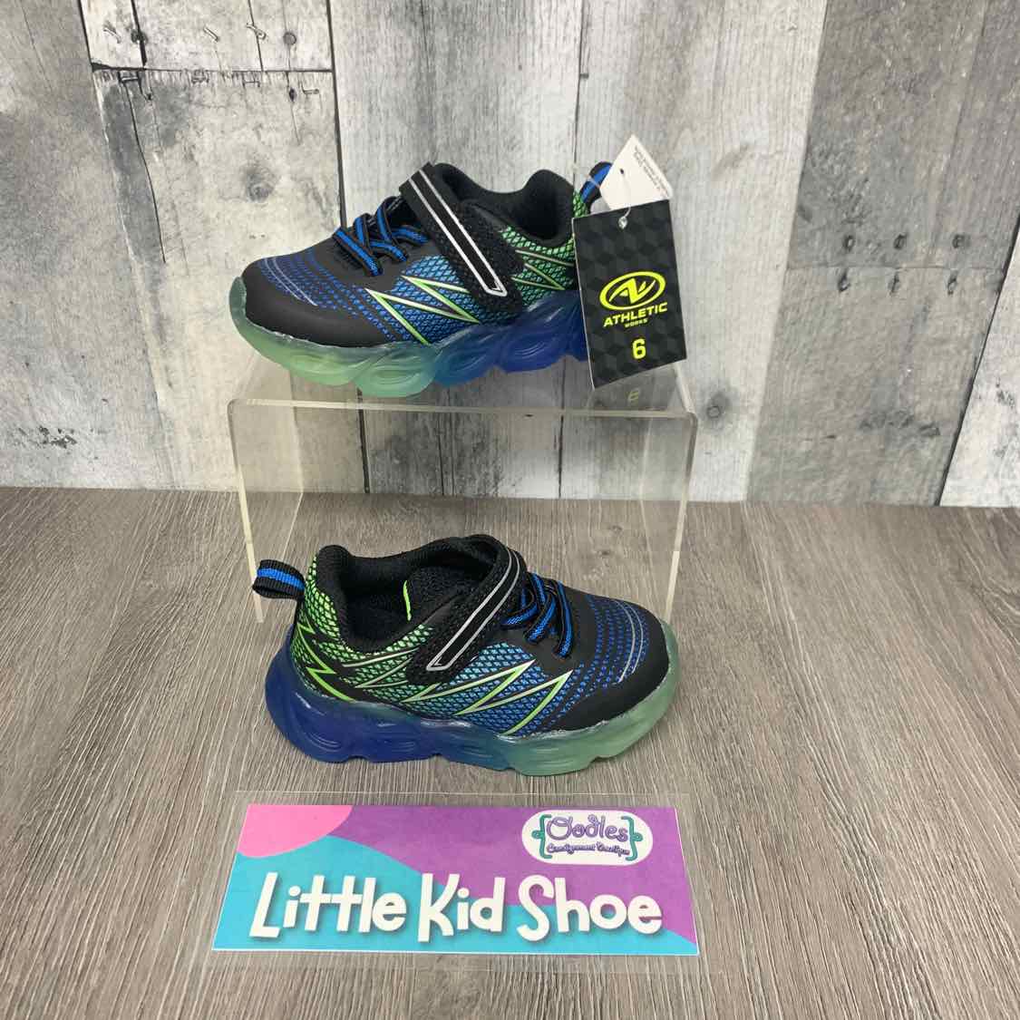 Size 6 Black/Blue Athletic Works Sneakers