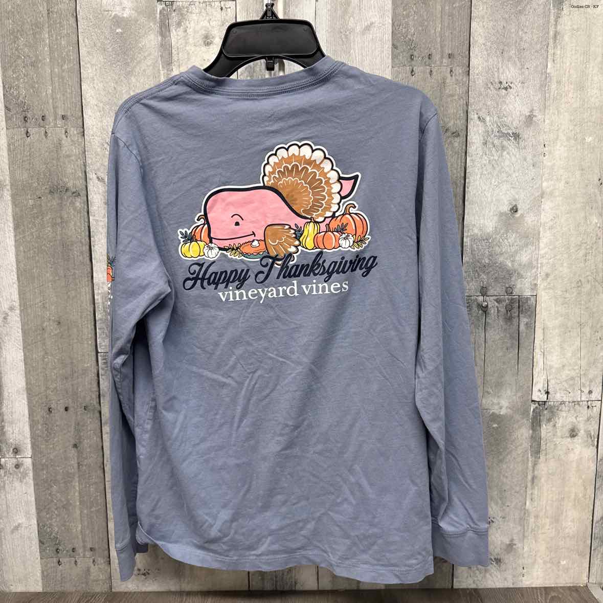 Size Large Blue Graphic Vineyard Vines Long Sleeve Shirt