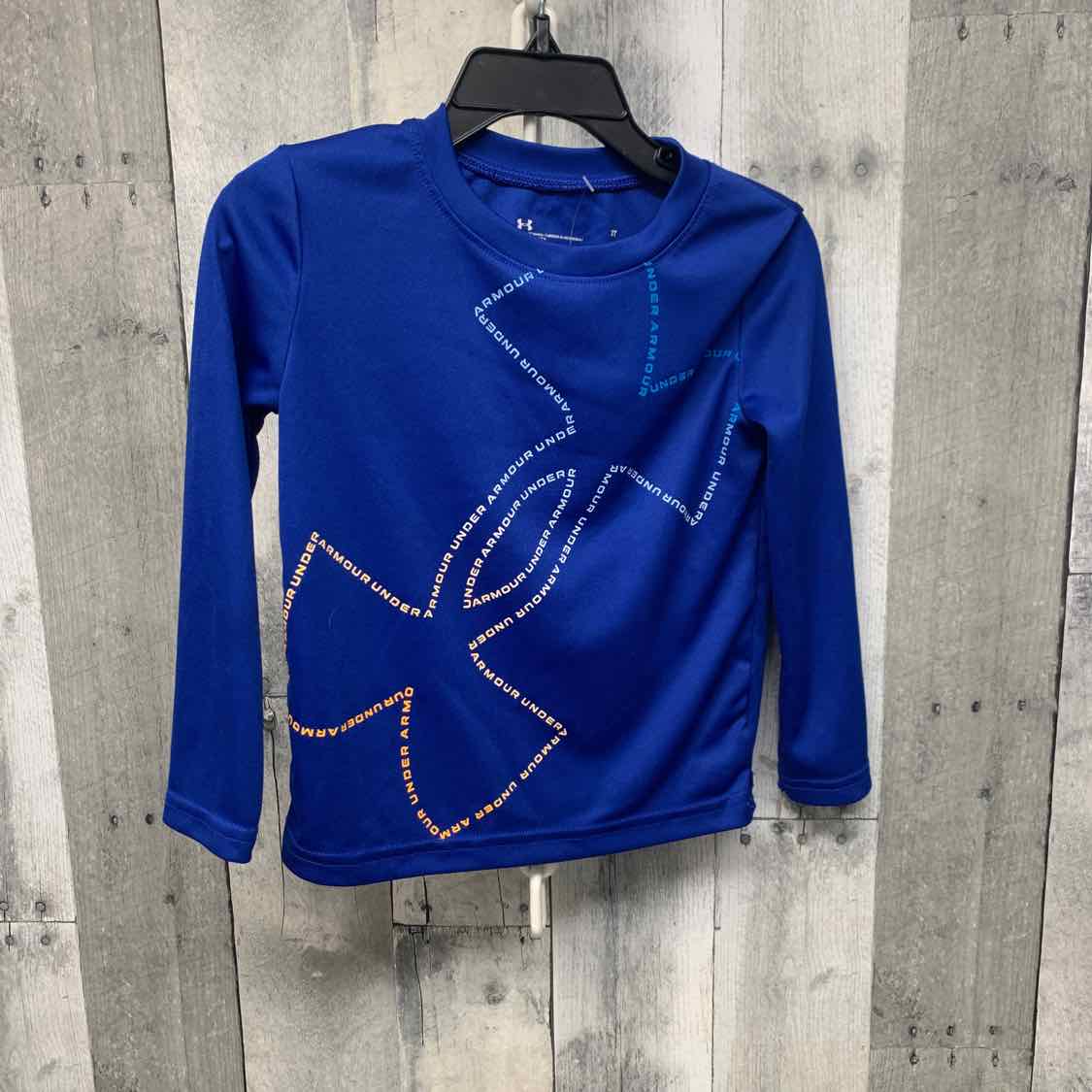 Size 2T Blue/White Sport Brand Long Sleeve Shirt