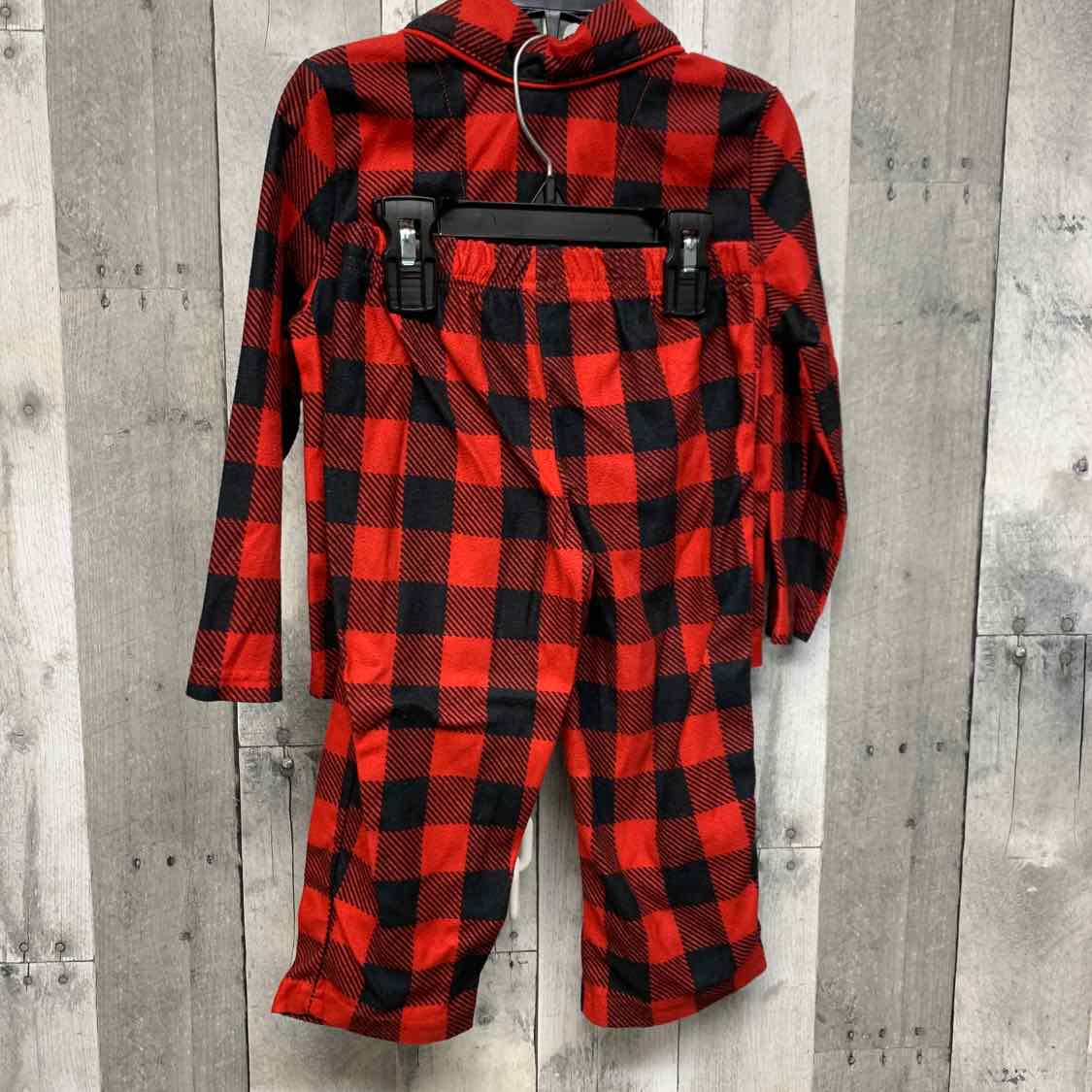 Size 3T Red Plaid Carter's 2pc PJs