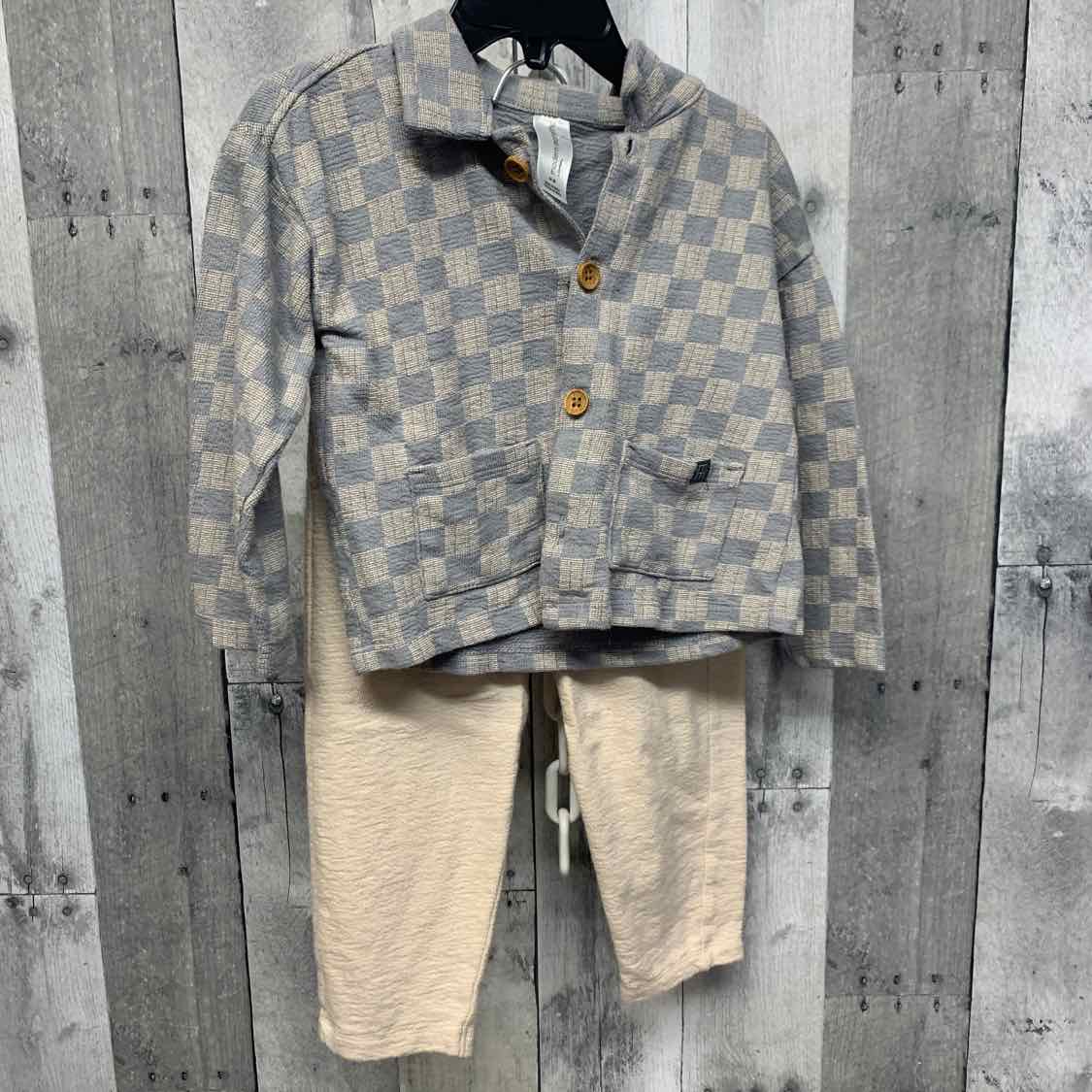 Size 24 Months Blue/Tan Modern Moments by Gerber Shirt/Pants
