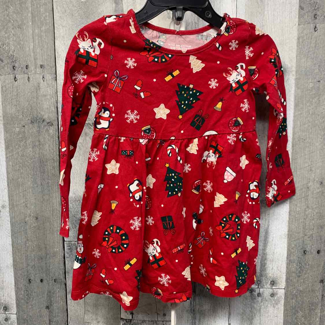 Size 18-24 Months Red Print Children's Place LS Dress