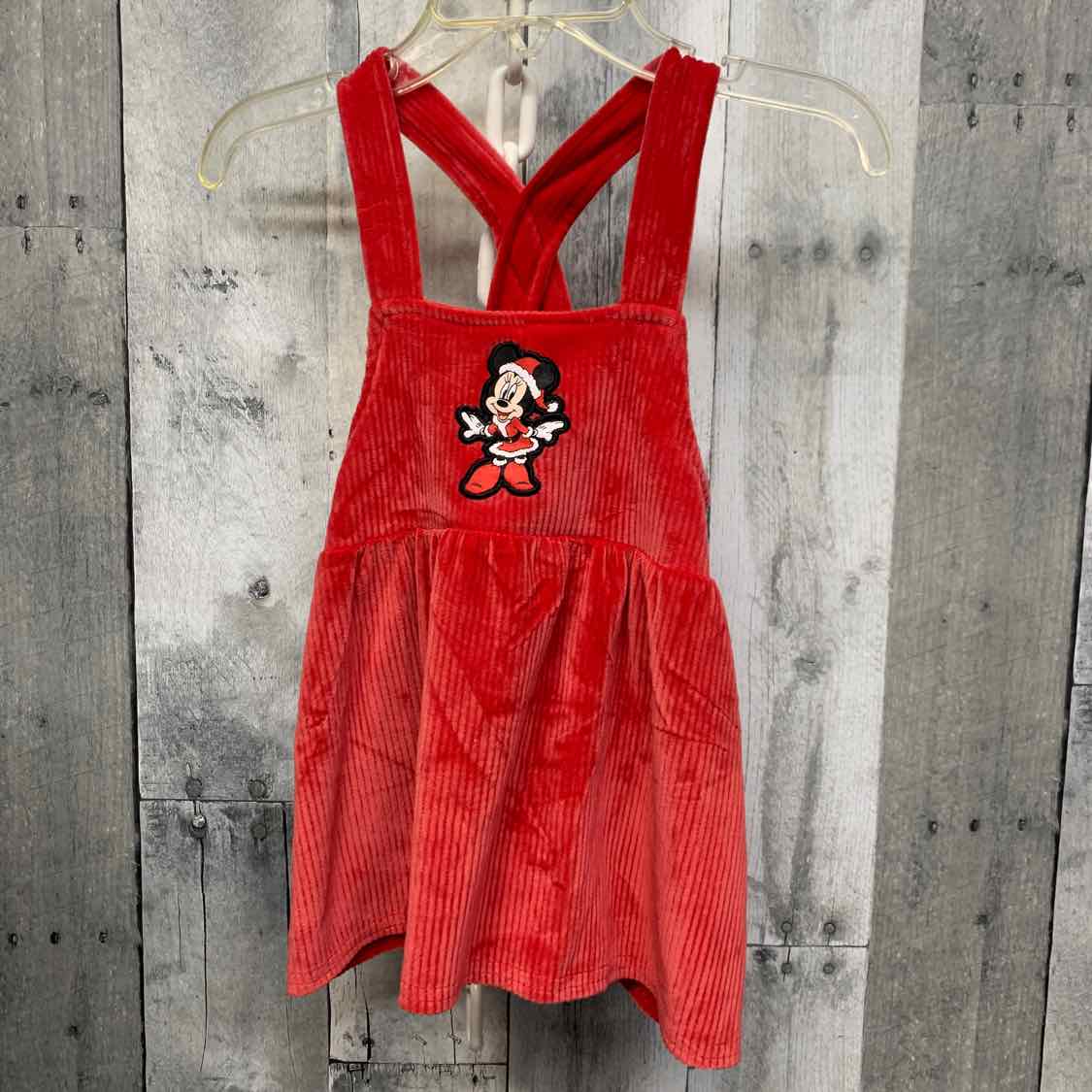 Size 6-9 Months Red/White Disney Overalls