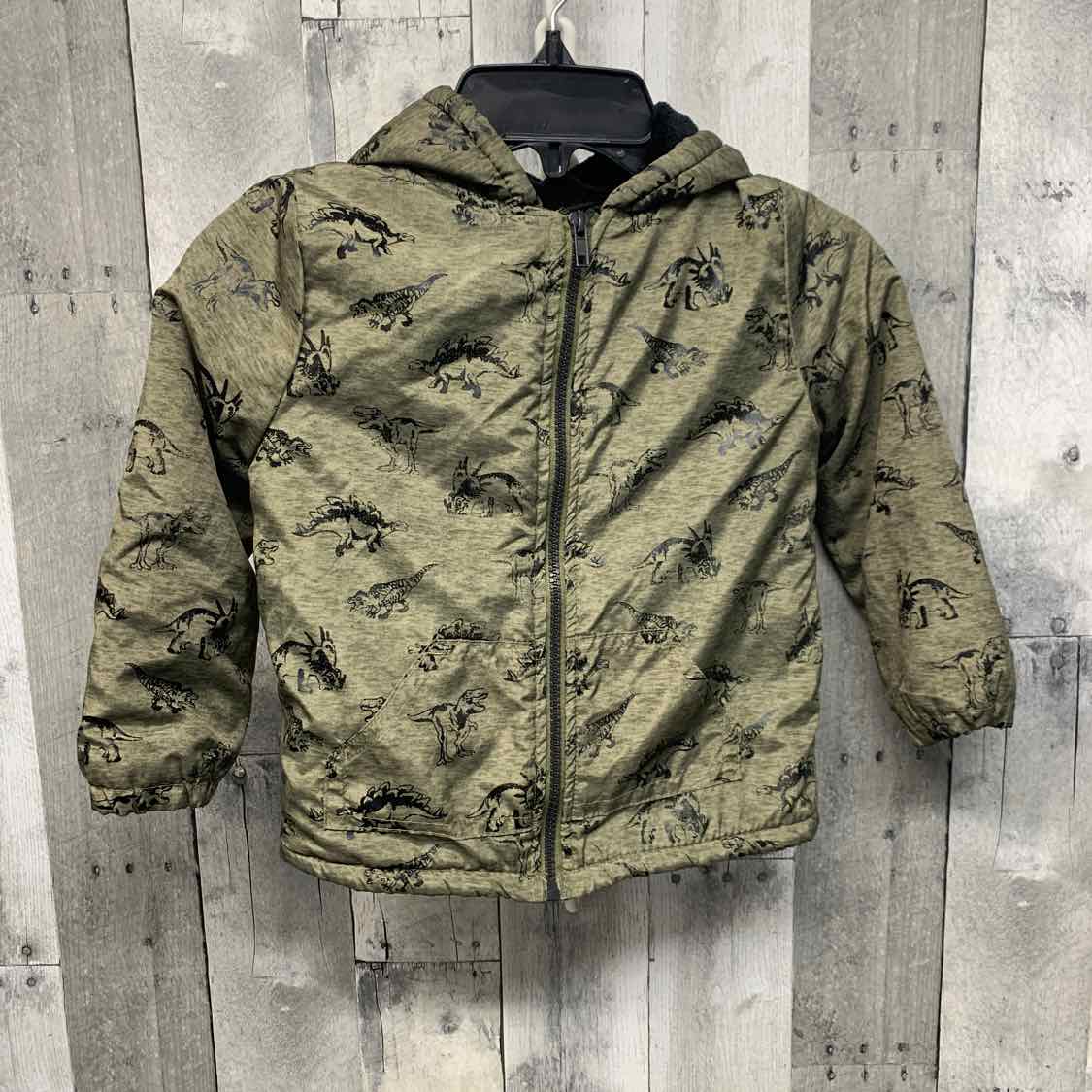 Size 4T Green Print MickMack Snow Jacket