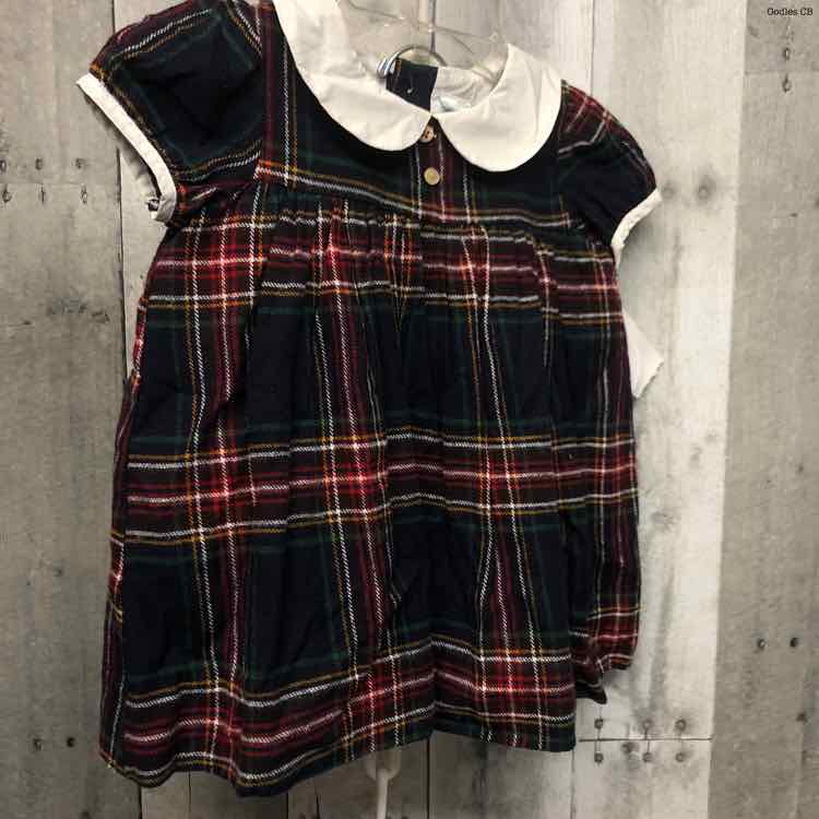 Size 12 Months Navy Plaid B Brand 2pc Dress