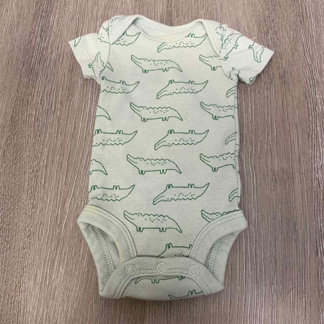 Size Preemie Green Animal Print Carter's Bodysuit