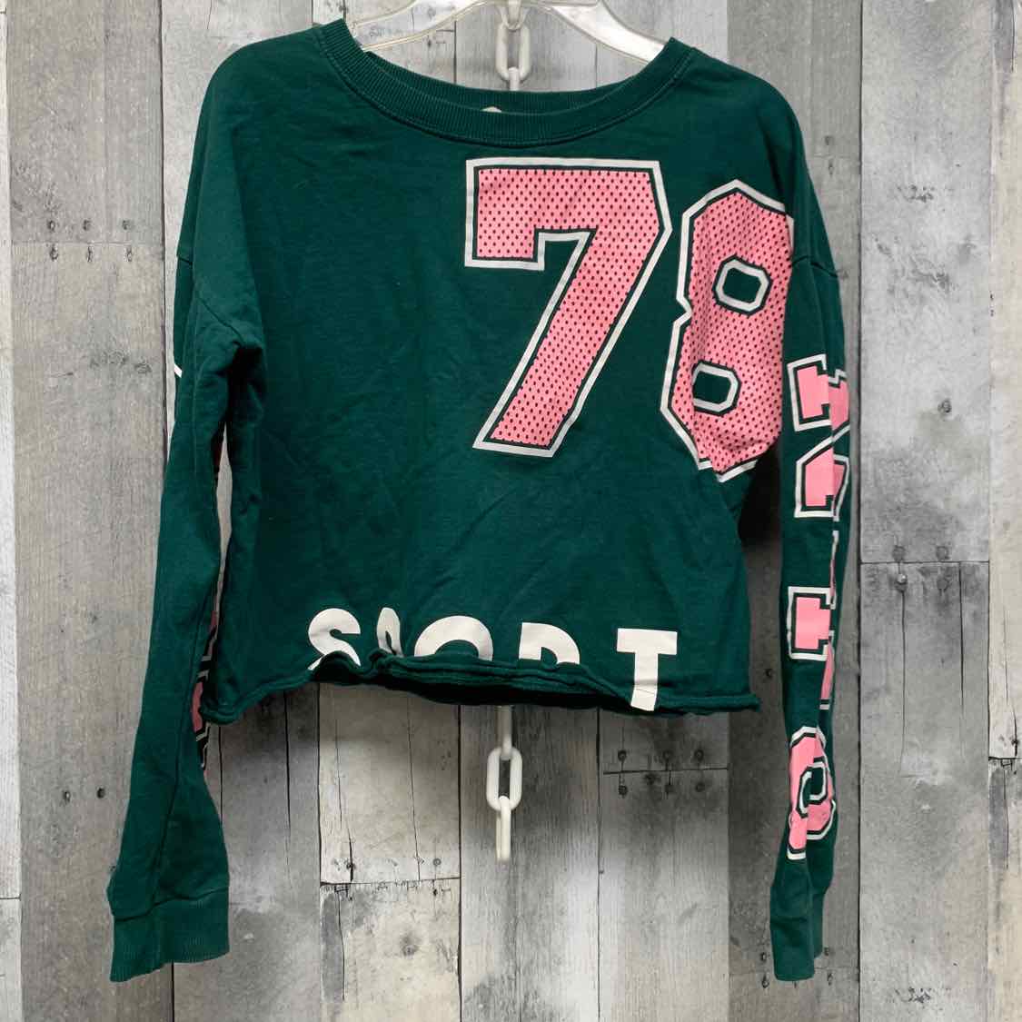 Size 12/14 Green/Pink H&M Long Sleeve Shirt