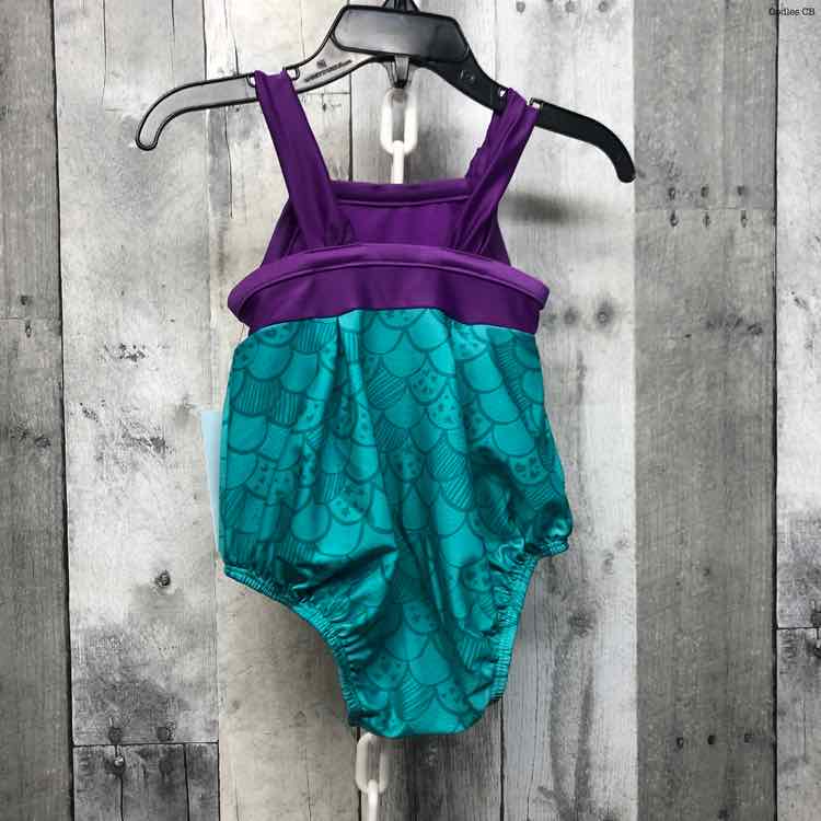 Size 12 Months Purple/Teal Cat & Jack Swim Suit - 1pc