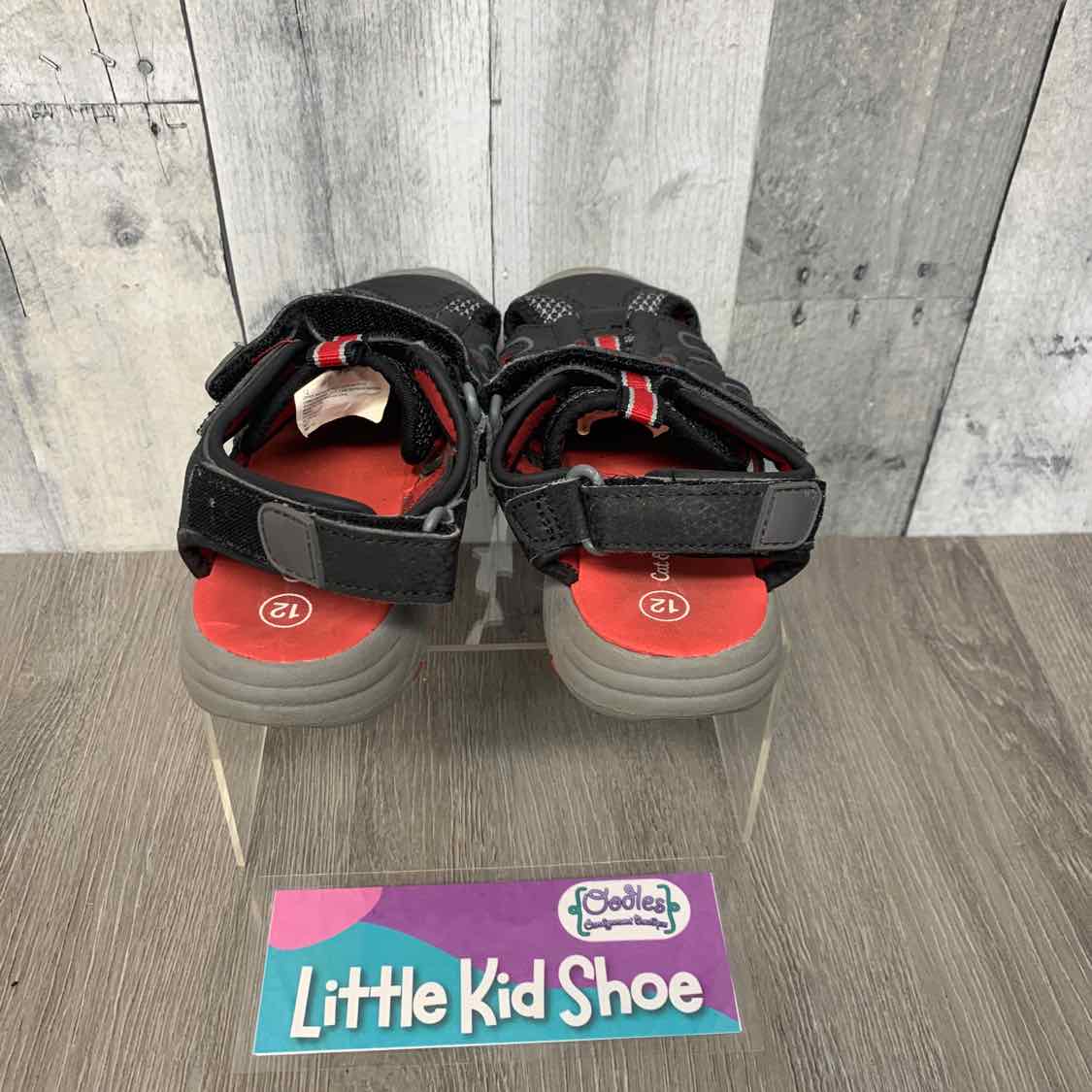 Size 12 Black/Red Cat & Jack Sandals