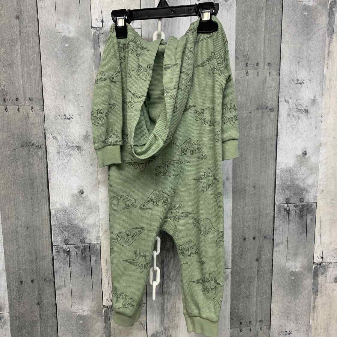 Size 12 Months Green Print Carter's Romper
