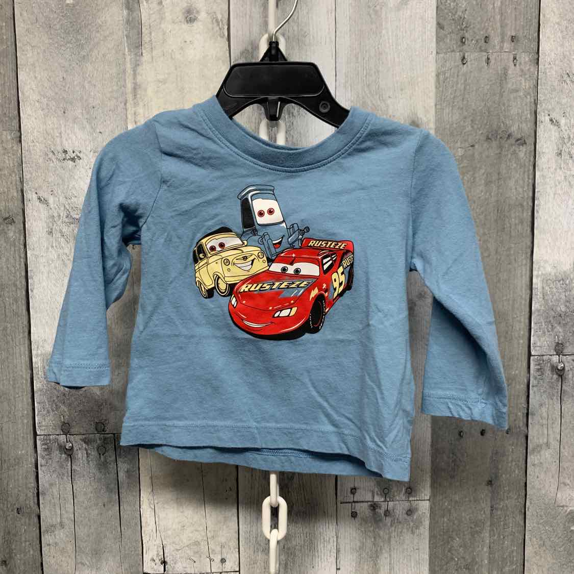 Size 12-18 Months Blue Graphic Gap Long Sleeve Shirt