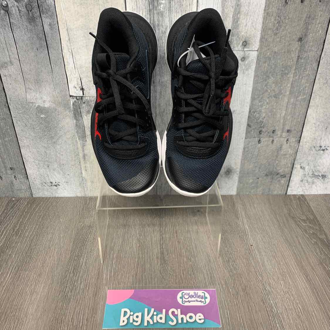 Size 5 Black/Red Sport Brand Sneakers