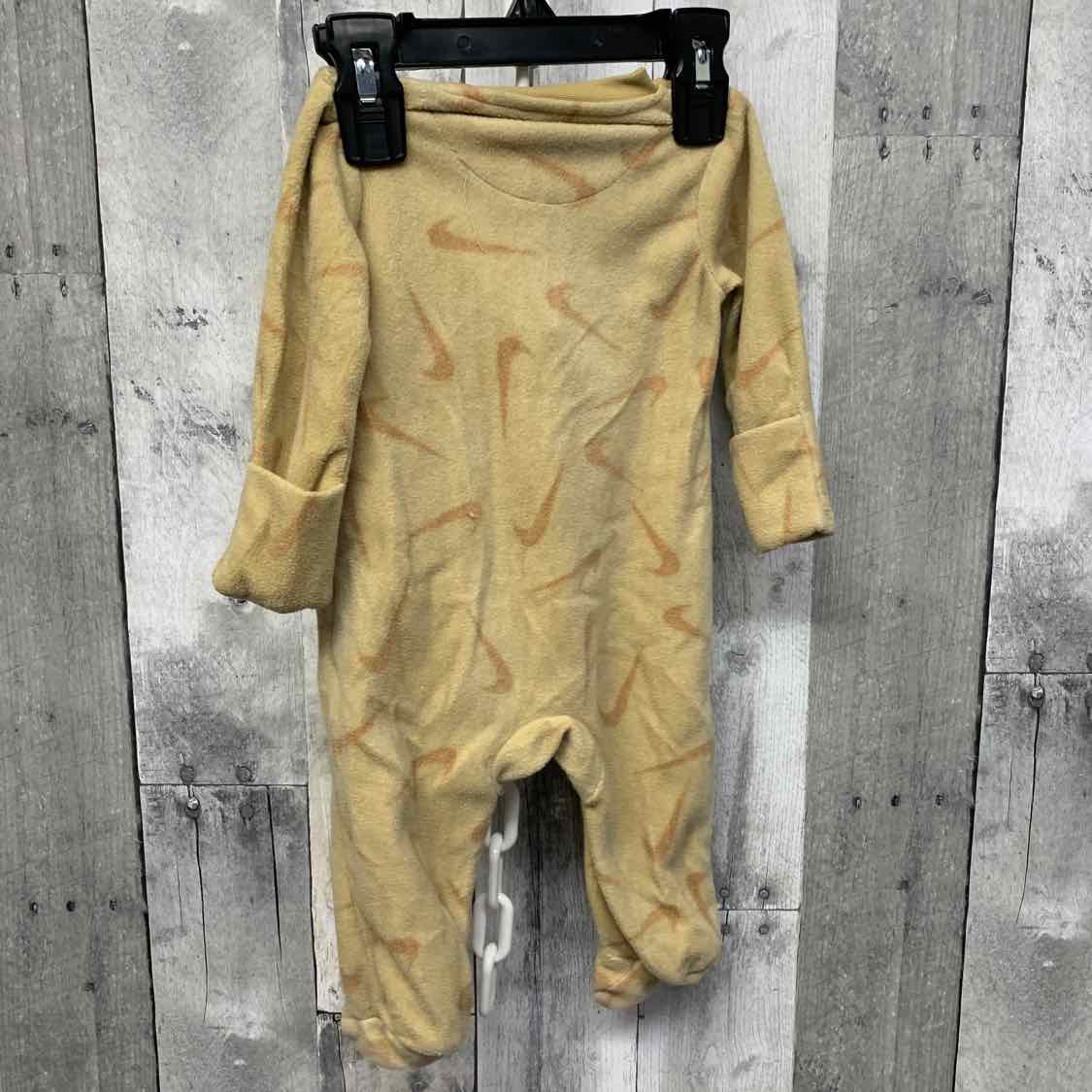 Size 3 Months Tan Print Sport Brand Footy PJs