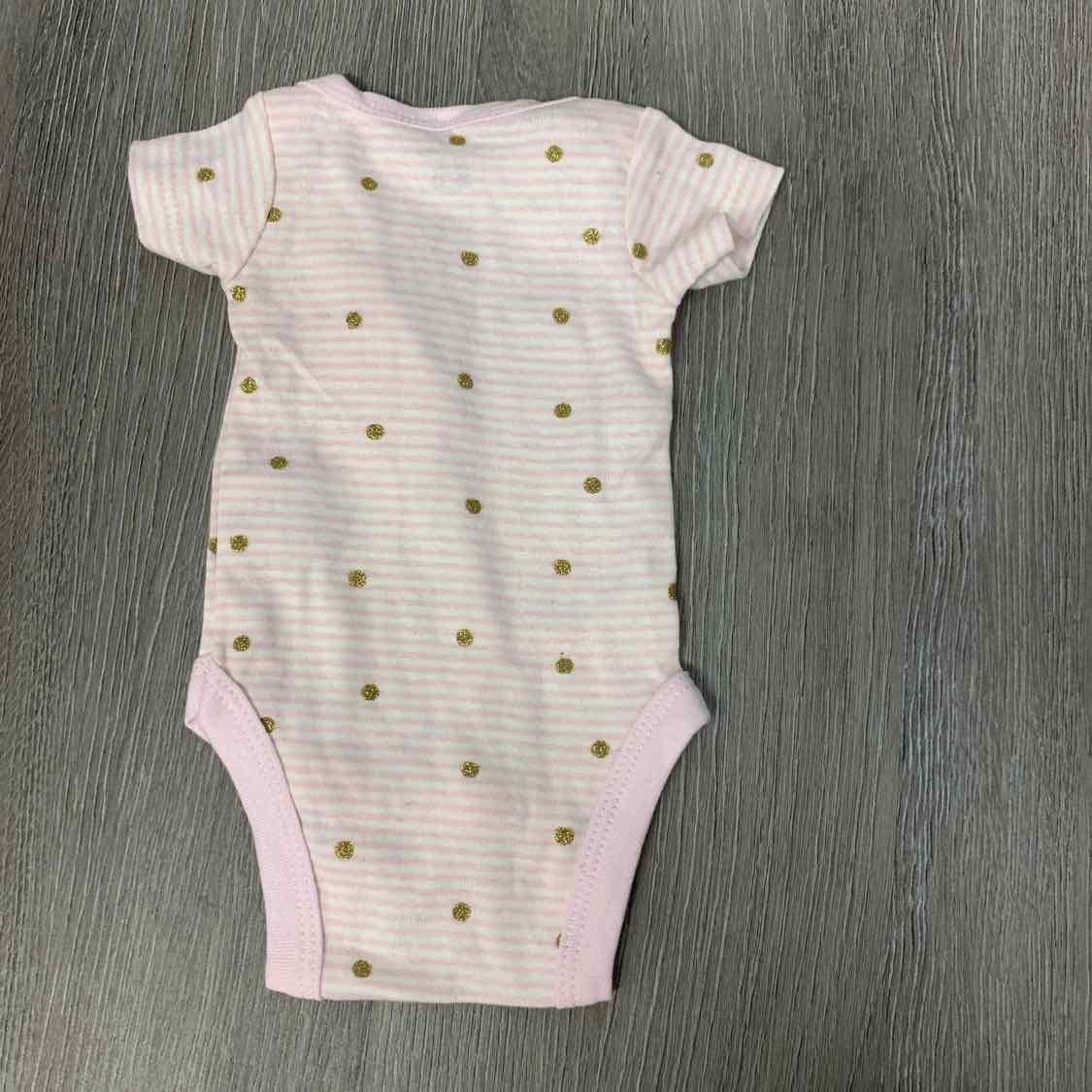 Size Preemie Pink/Gold Gerber Bodysuit - OodlesCB