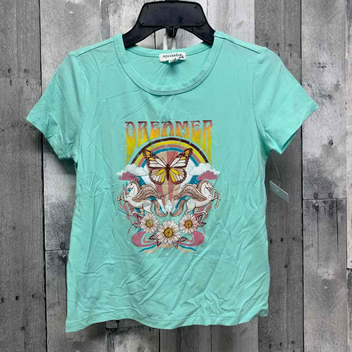 Size 14 Blue Print B Brand Short Sleeve Shirt - OodlesCB