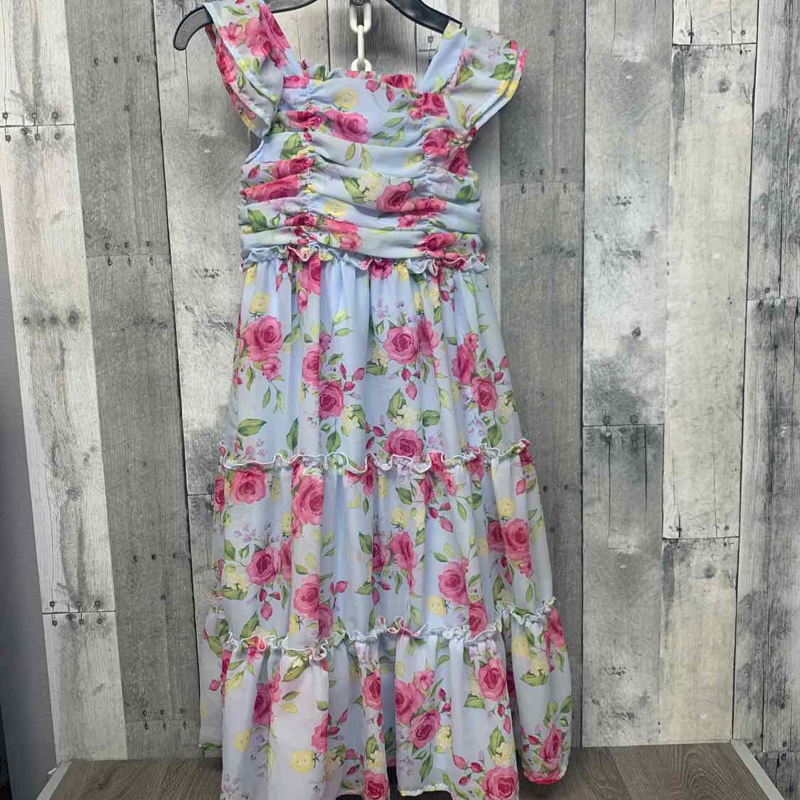 Size 6 Blue Floral Print B Brand Dress