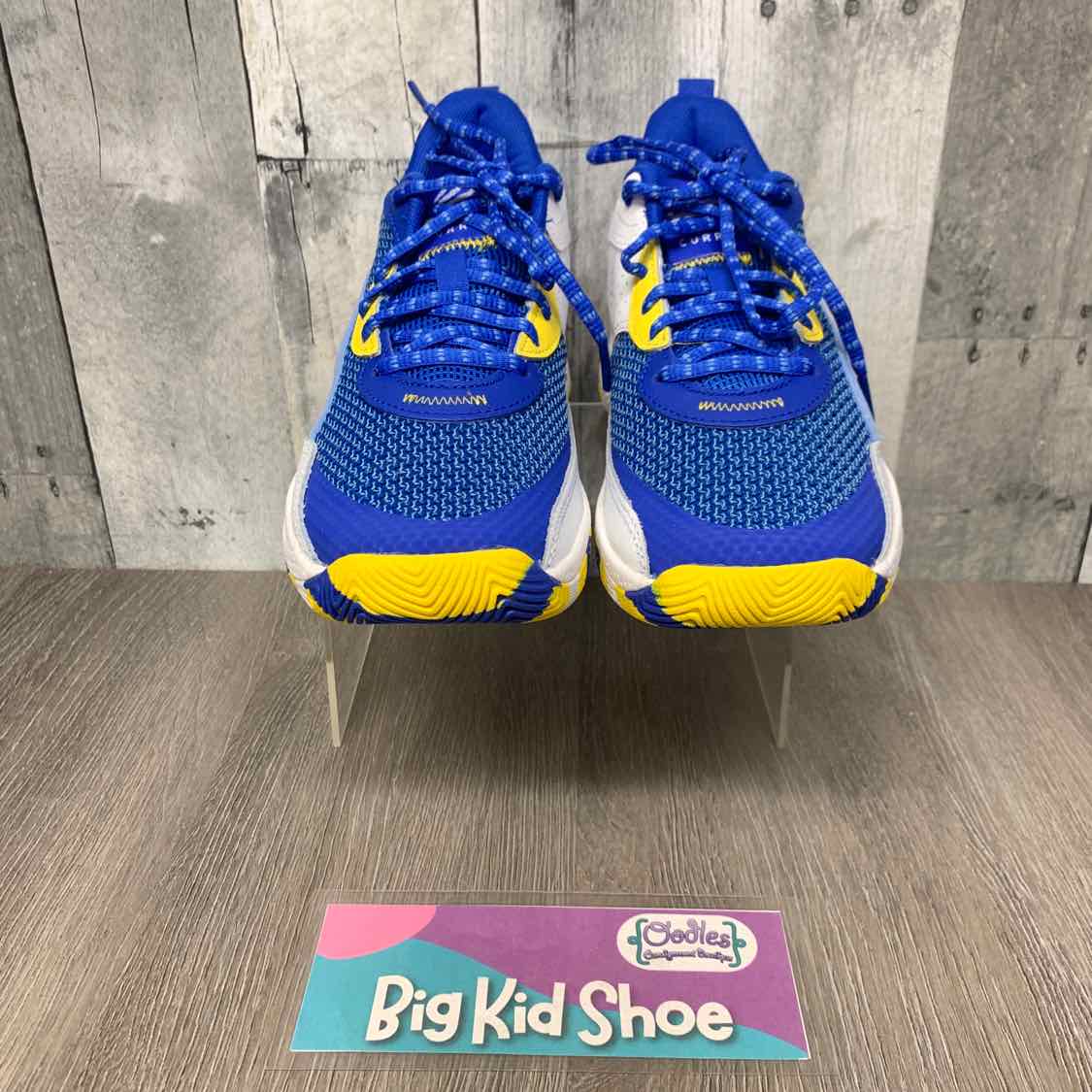 Size 4.5 Blue/Yellow Sport Brand Sneakers