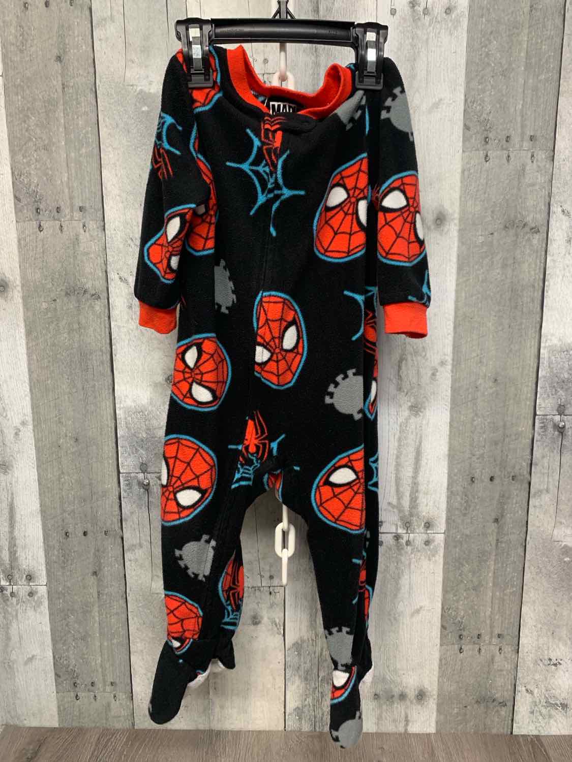 Size 18 Months Black/Red Marvel Footy PJs
