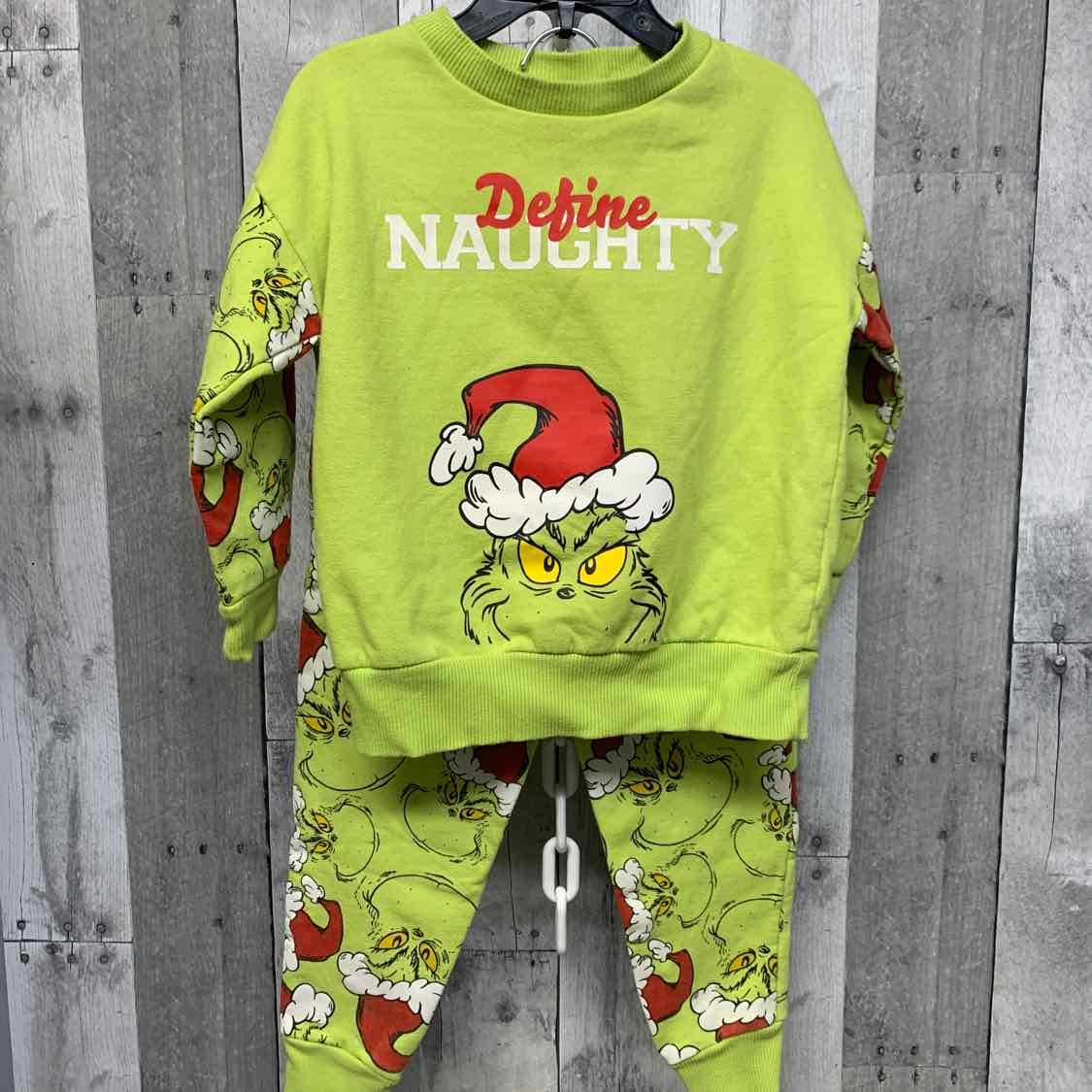 Size 3T Green Print Dr Seuss Sweats - 2pc