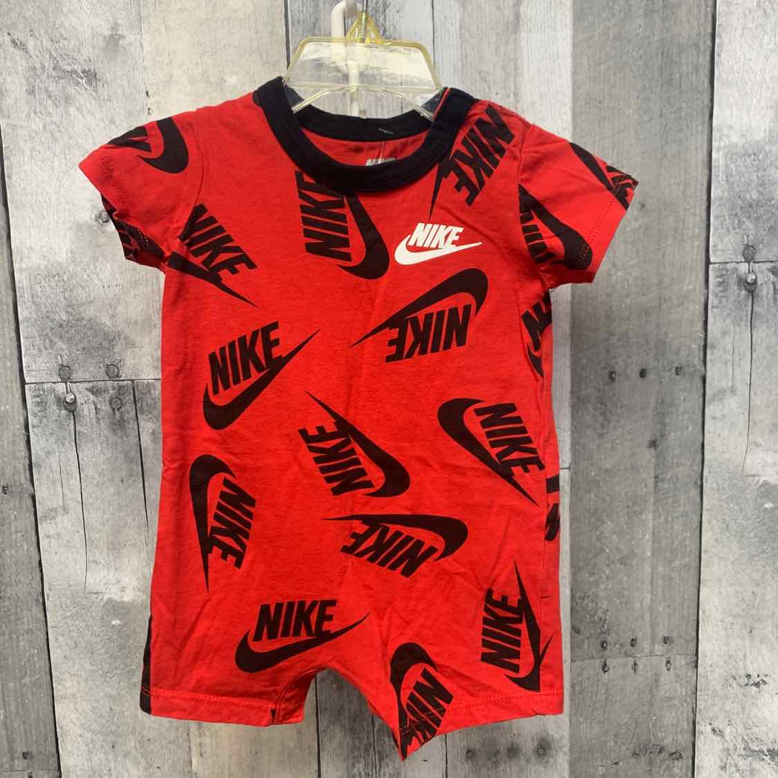 Size 0-6 Months Red Print Sport Brand Romper