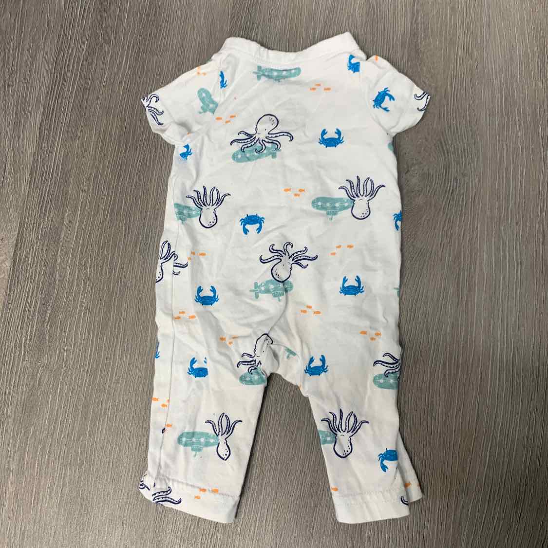 Size Preemie White Print Child of Mine Romper - OodlesCB