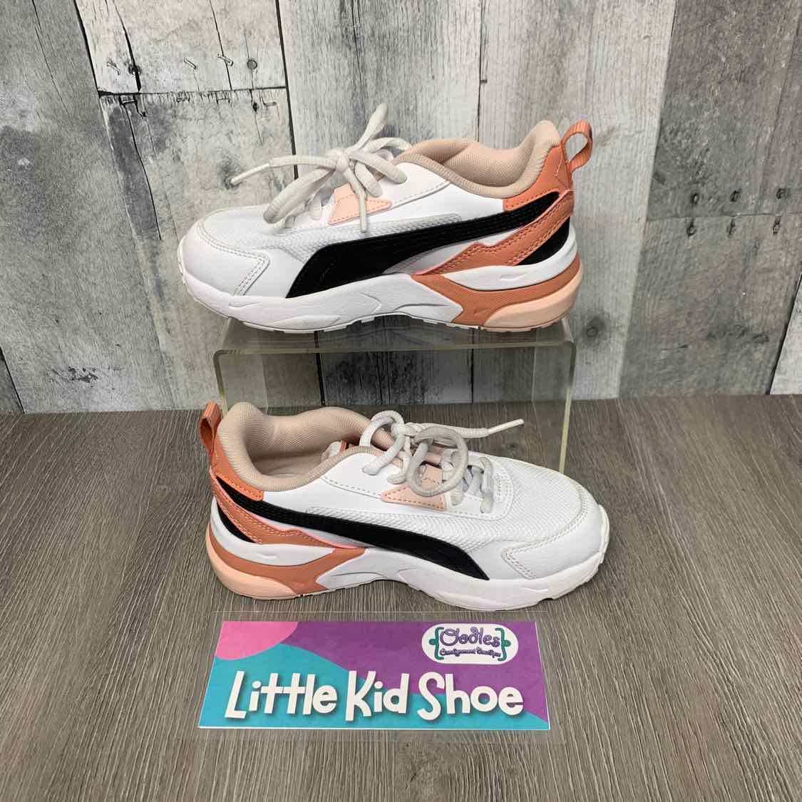 Size 12 White/Pink Puma Sneakers