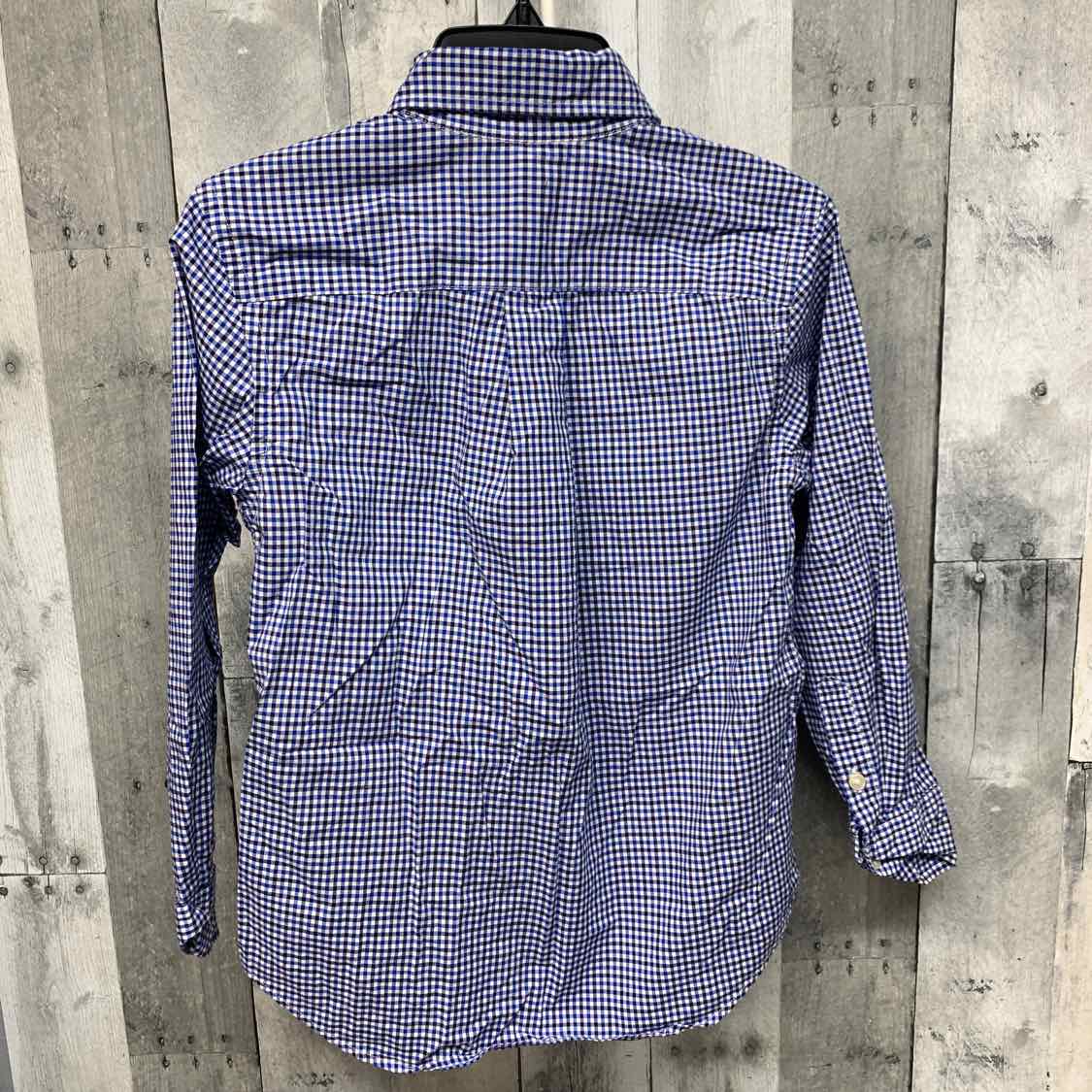 Size 8 Blue Checker Ralph Lauren Long Sleeve Shirt