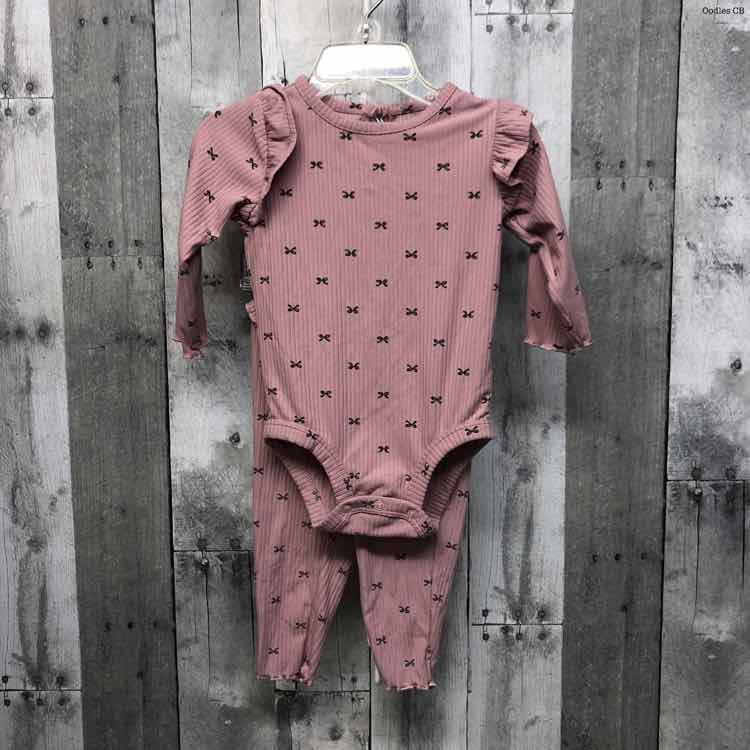 Size 9 Months Pink Print Carter's Shirt/Pants