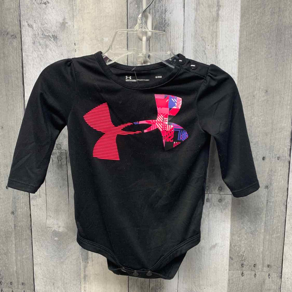 Size 6-9 Months Black Graphic Sport Brand Bodysuit