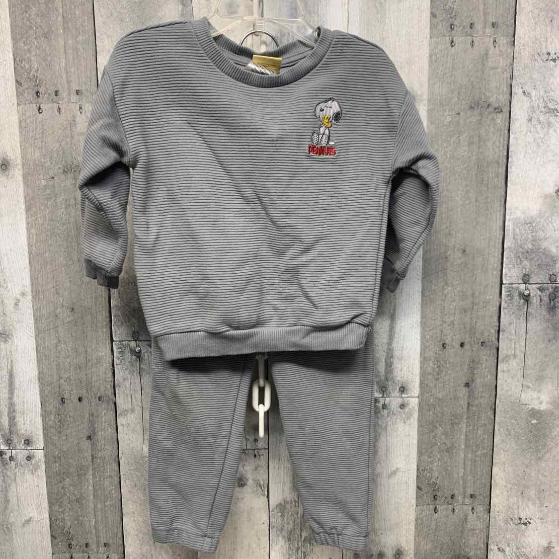 Size 24 Months Gray Peanuts Sweats - 2pc