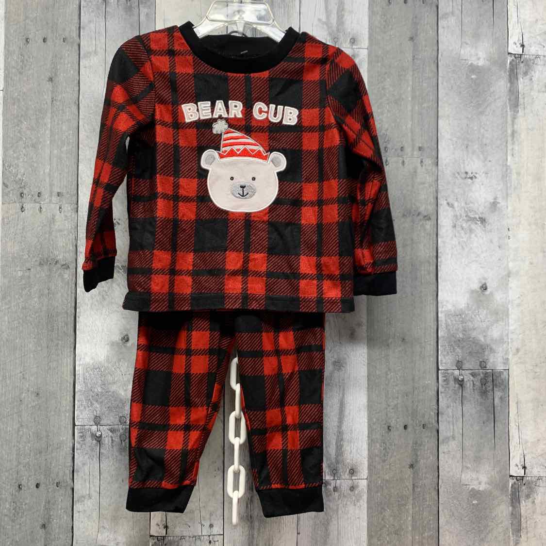 Size 2T Red/Black Holiday Brands 2pc PJs