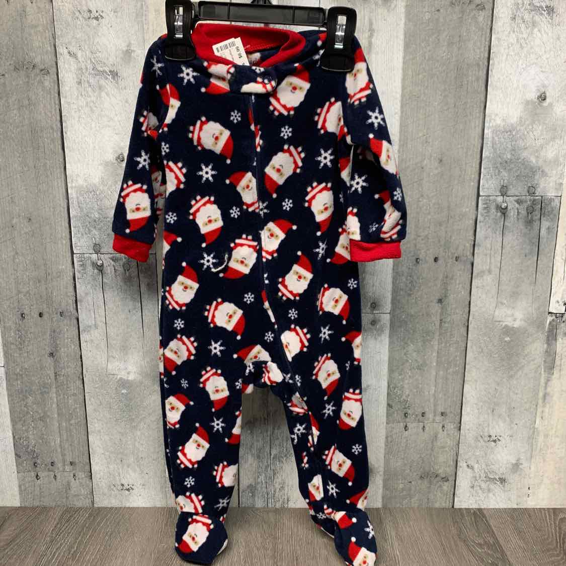 Size 6-9 Months Navy/Red Carter's Footy PJs