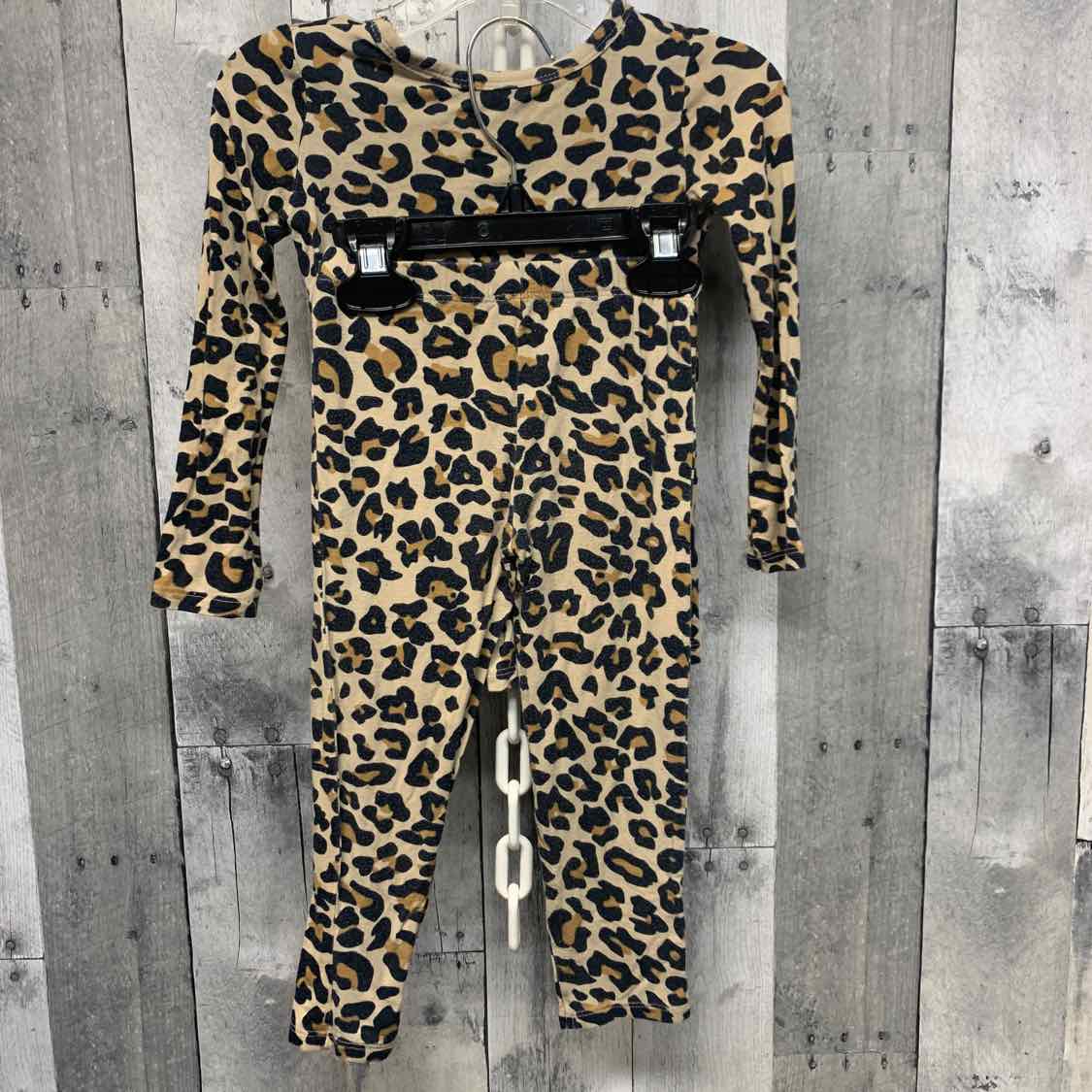 Size 2T Tan Animal Print Posh Peanut 2pc PJs