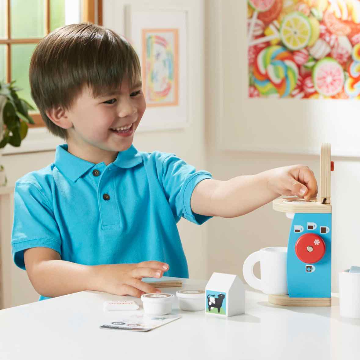 Melissa & Doug Wooden Brew & Serve Coffee Set