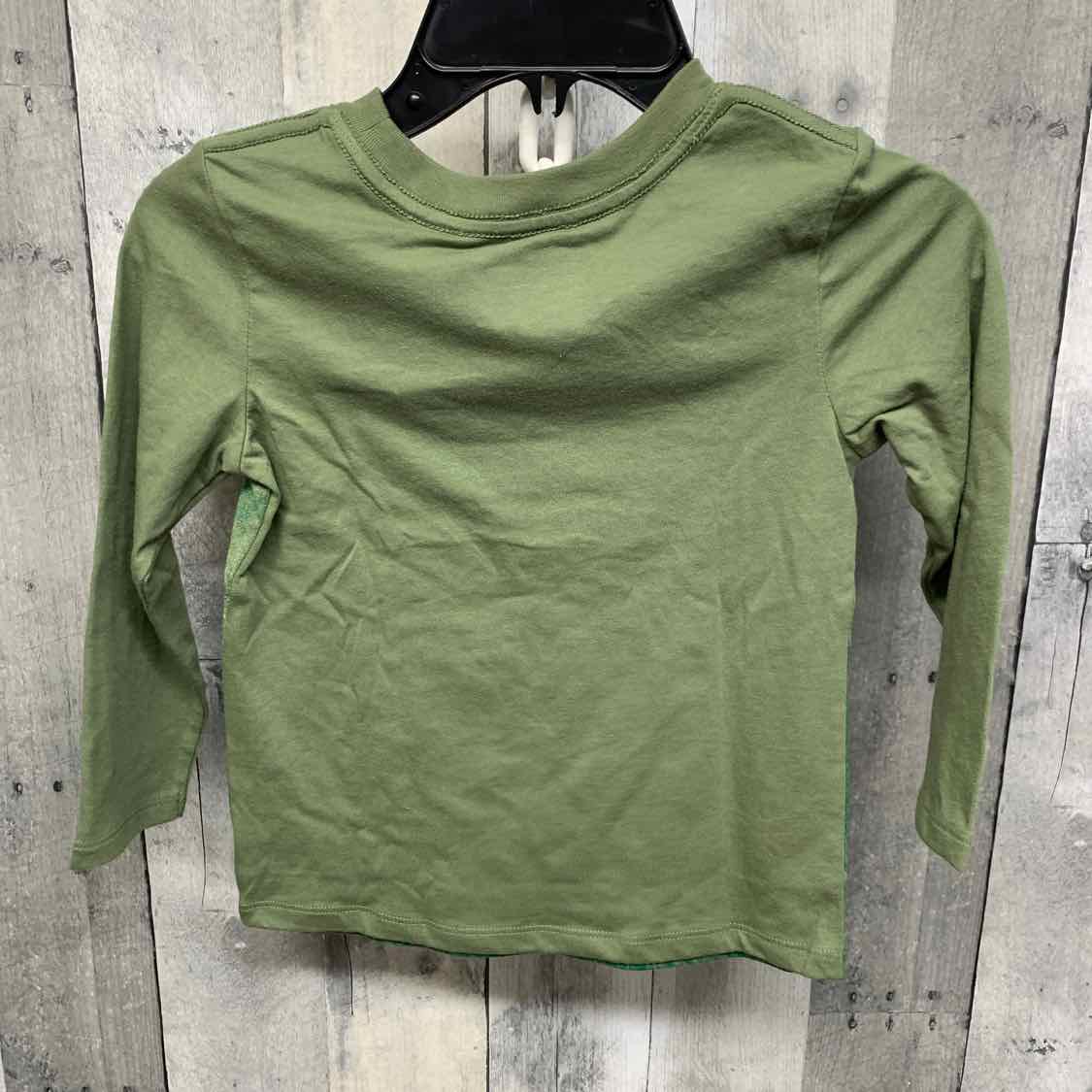 Size 4T Green/Gray Cat & Jack Long Sleeve Shirt