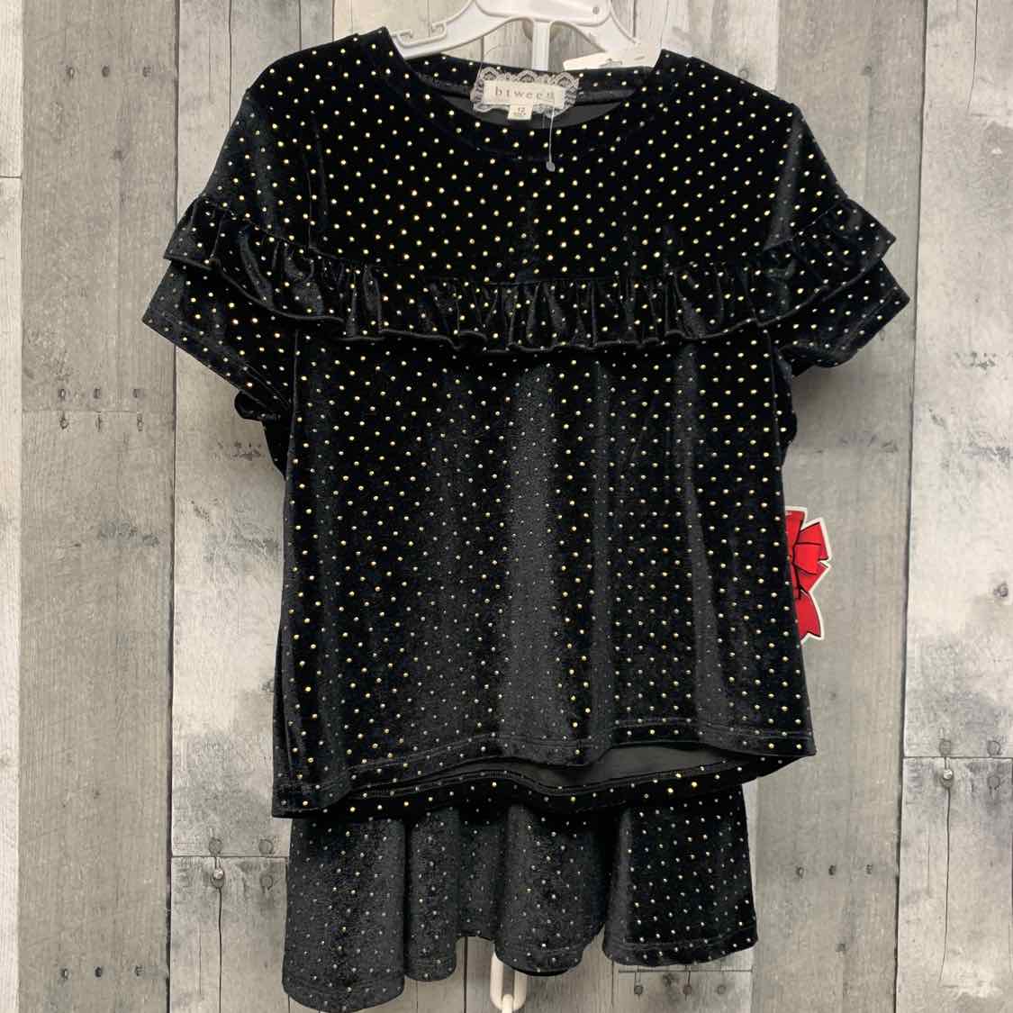 Size 12 Black/Gold Btween Shirt/Skirt