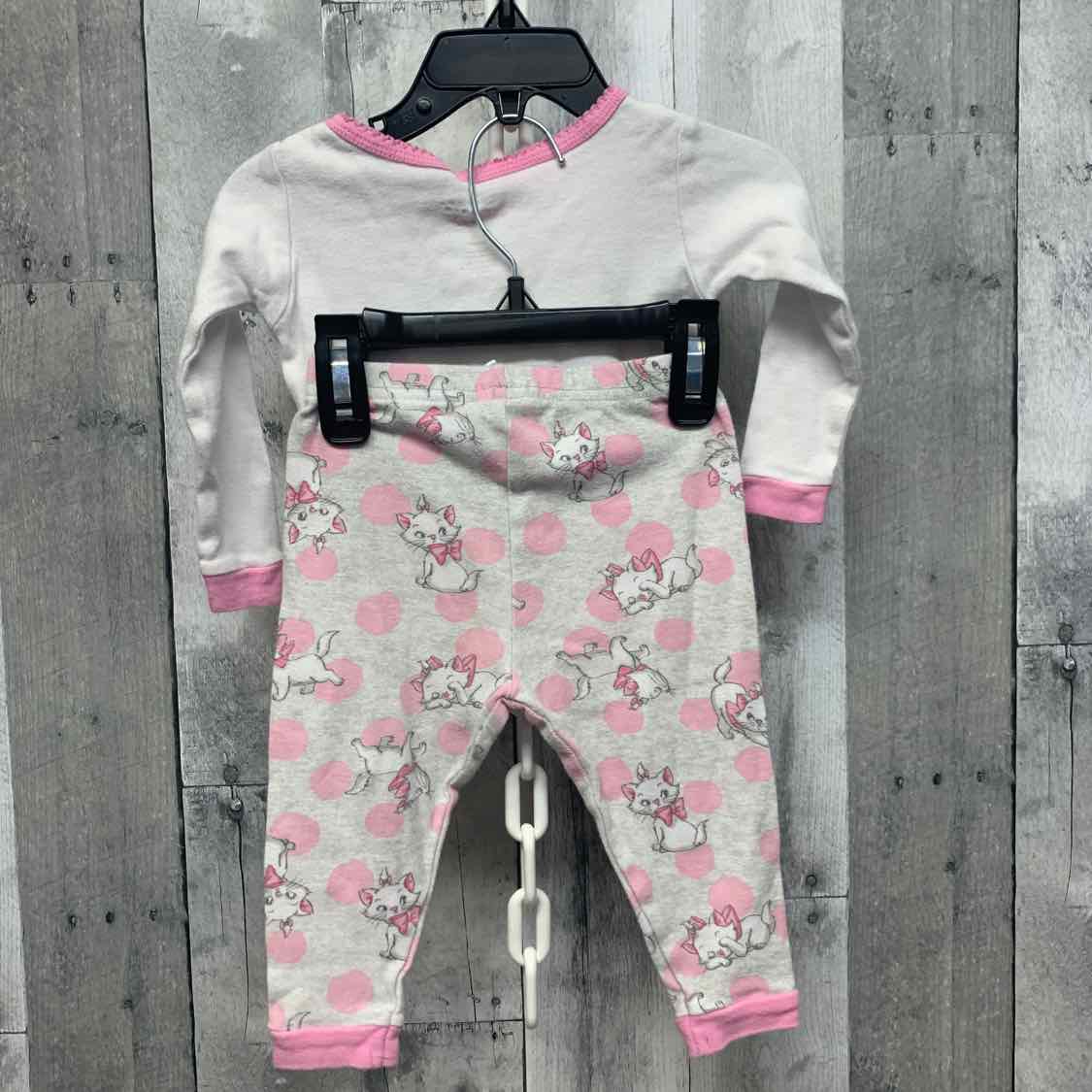 Size 18 Months Pink/White Disney 2pc PJs