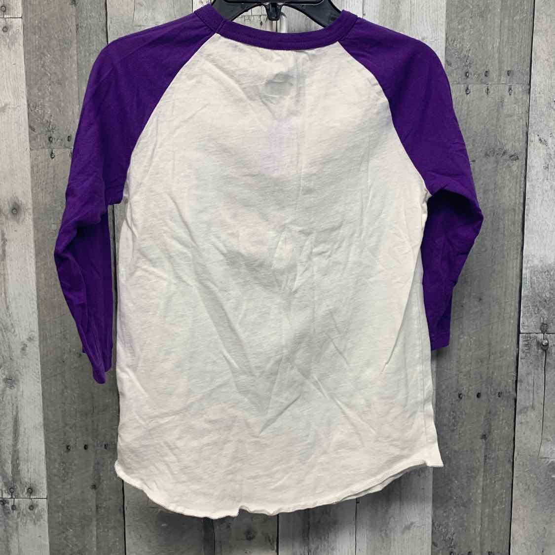 Size Medium White/Purple Sport Brand Long Sleeve Shirt