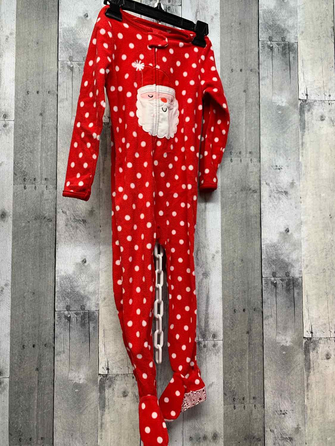 Size 4T Red Print Just One You Footy PJs