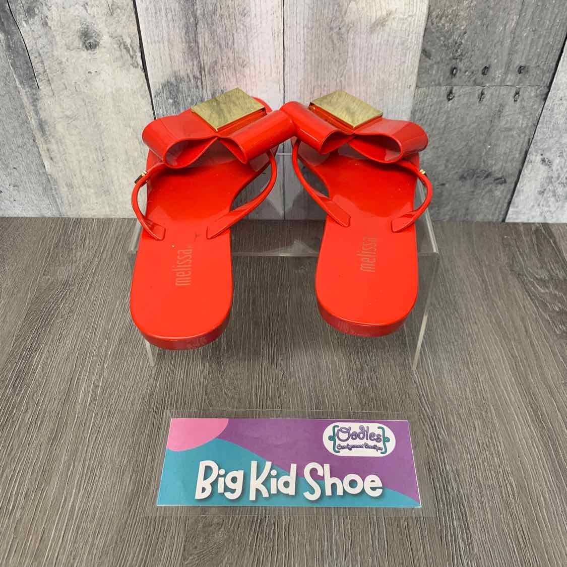 Size 5 Red Mini Melissa Sandals - OodlesCB