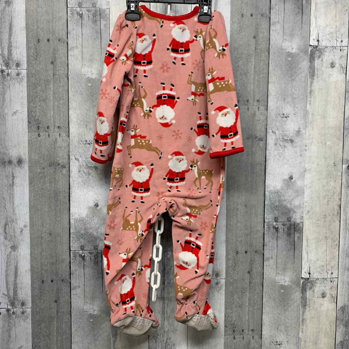 Size 2T Pink Carter's Footy PJs