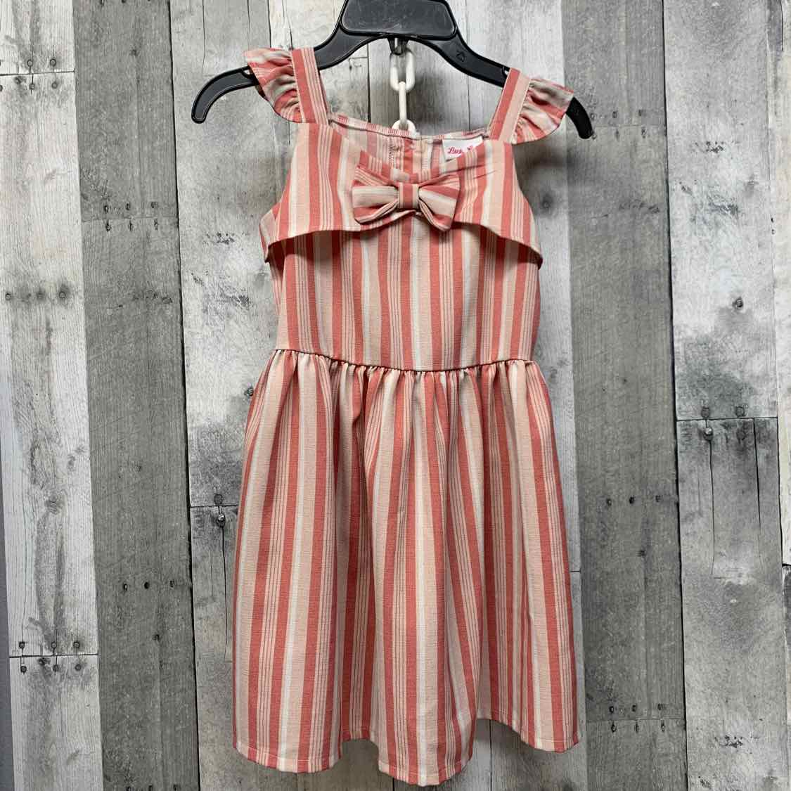 Size 6X Pink Striped Little Lass Dress