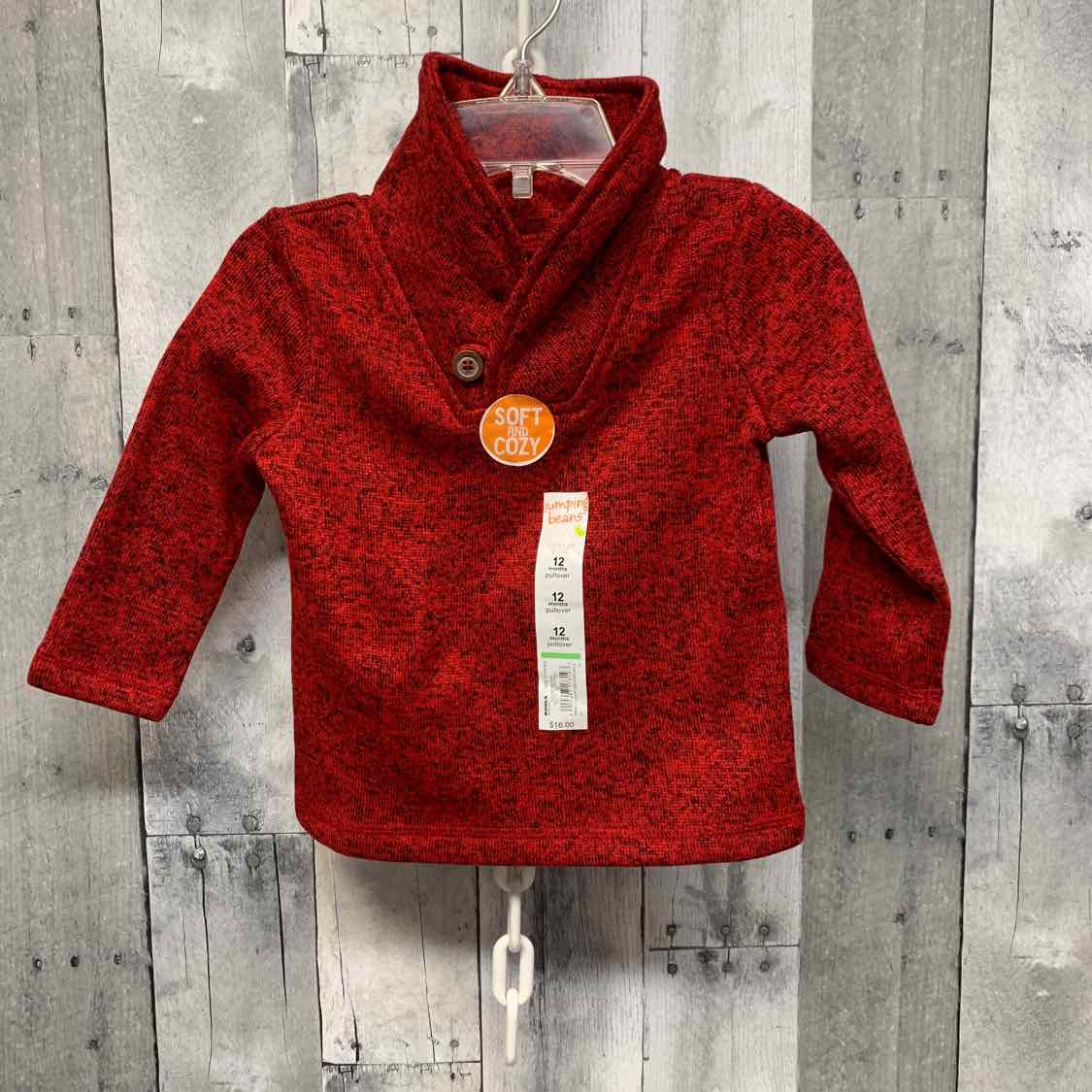 Size 12 Months Red Jumping Beans Pull Over