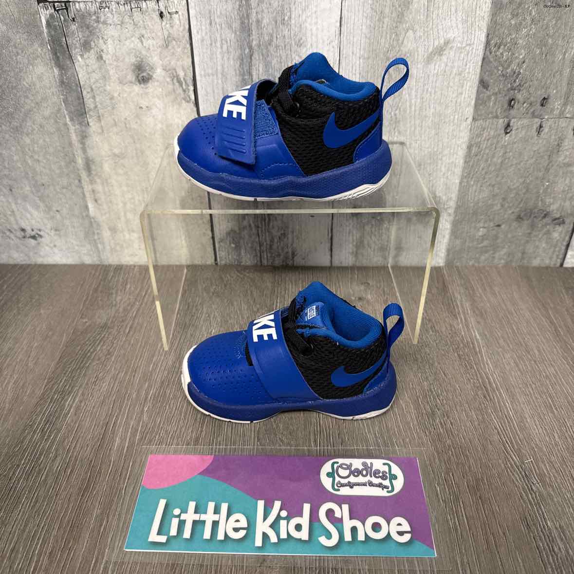 Size 4 Blue/Black Sport Brand Sneakers