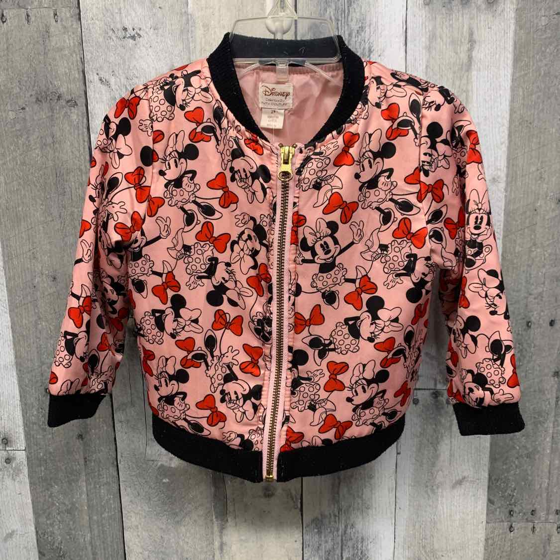 Size 2T Pink/Black Disney Light Jacket