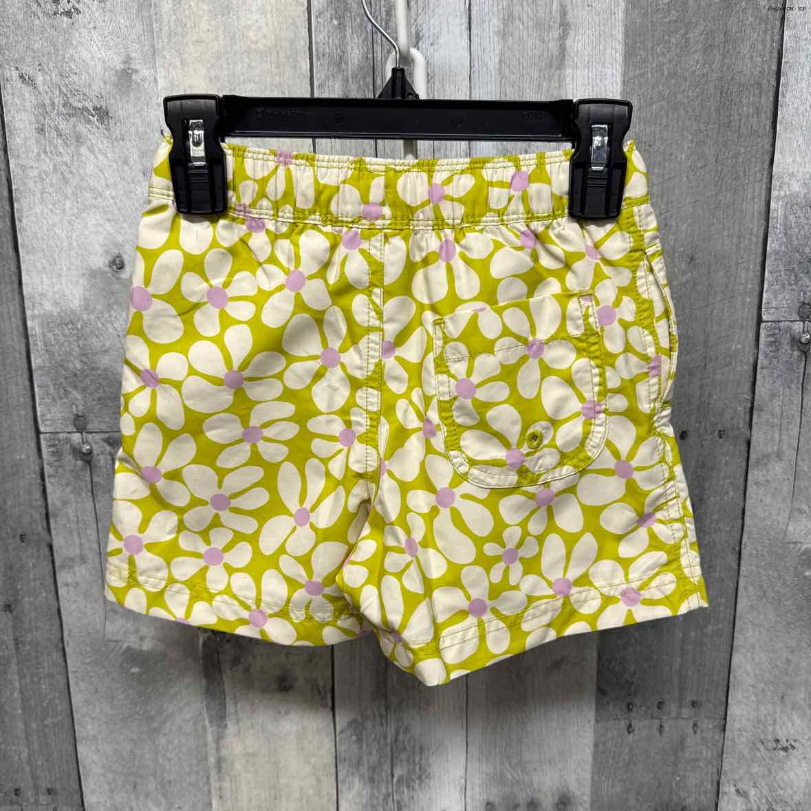 Size 4 Green Floral Print Hanna Andersson Swim Trunks