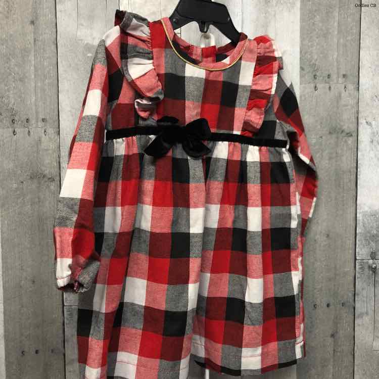 Size 3T Red Plaid Mud Pie Dress